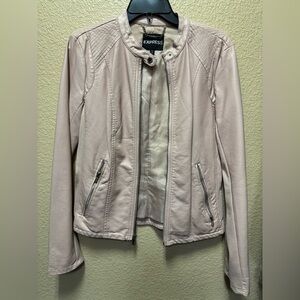 Express Women's Blush Faux Leather Jacket